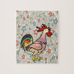 Rooster Jigzaag Puzzle Legpuzzel