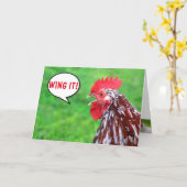 Rooster Joke Birthday Kaart (Gele Bloem)