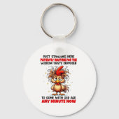 Rooster Just Standing Here Patiently Waiting For T Sleutelhanger (Voorkant)