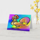 Rooster Kaart (Gele Bloem)