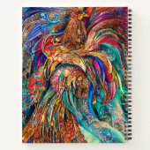 Rooster - Kaleidoscoop van kleuren Notitieboek (Achterkant)