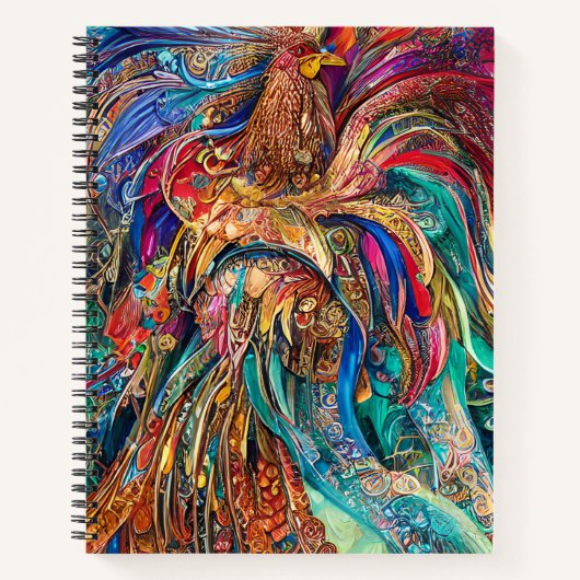 Rooster - Kaleidoscoop van kleuren Notitieboek (Voorkant)