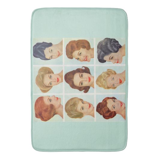 Rooster kapsels 1960 badmat (Voorkant Verticaal)