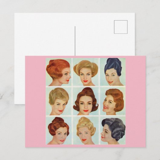 Rooster kapsels 1960 briefkaart (Voorkant / Achterkant)