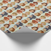 Rooster kapsels 1960 cadeaupapier (Hoek)