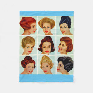 Rooster kapsels 1960 fleece deken