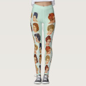 Rooster kapsels 1960 leggings (Voorkant)