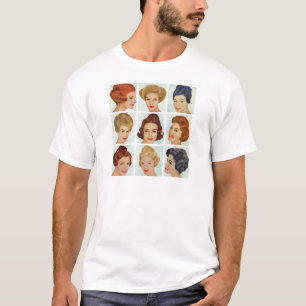 Rooster kapsels 1960 t-shirt