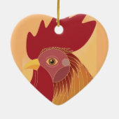Rooster Keramisch Ornament (Achterkant)