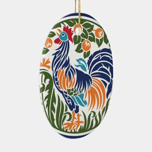 Rooster Keramisch Ornament (Rechts)