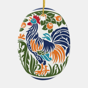 Rooster Keramisch Ornament