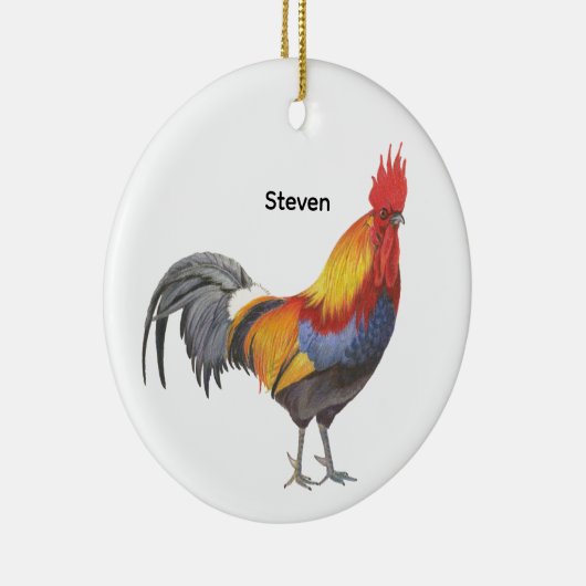 Rooster Keramisch Ornament (Rechts)