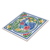 Rooster keramische tapijten tegeltje (Zijkant)