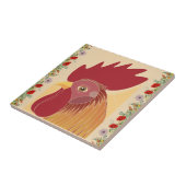 Rooster keramische Tegel Tegeltje (Zijkant)