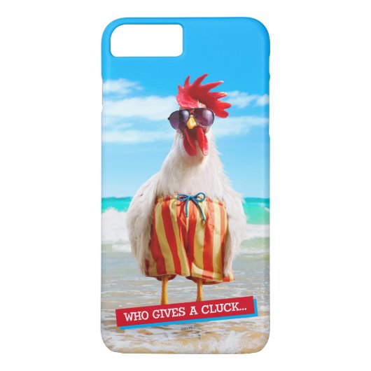 Rooster Kerel Chillin bij Beach in Swim Trunks Case-Mate iPhone Case (Achterkant)
