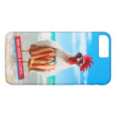 Rooster Kerel Chillin bij Beach in Swim Trunks Case-Mate iPhone Case (Achterkant (Horizontaal))