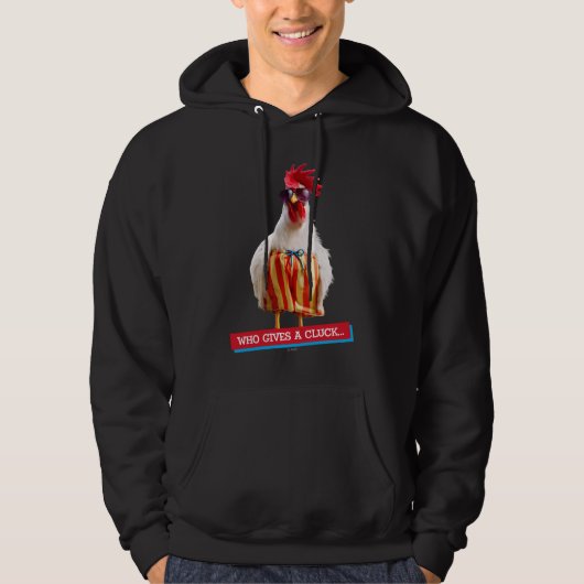 Rooster Kerel Chillin bij Beach in Swim Trunks Hoodie (Voorkant)