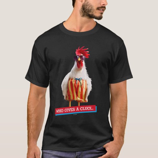 Rooster Kerel Chillin bij Beach in Swim Trunks T-shirt (Voorkant)