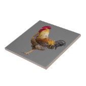 Rooster kiest Kleur keuken Tegeltje (Zijkant)