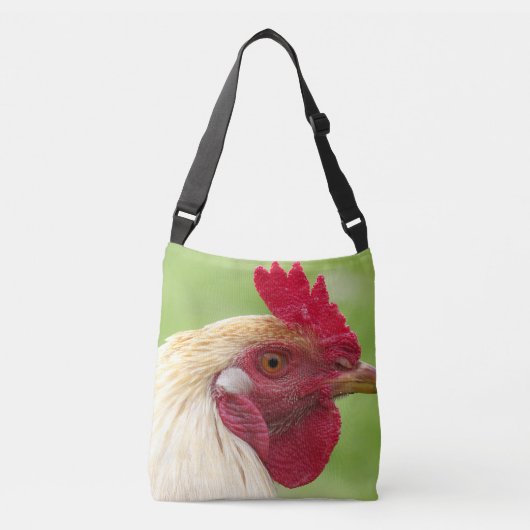 rooster, kip, dier, vogel, design, boerderij, crossbody tas (Voorkant)