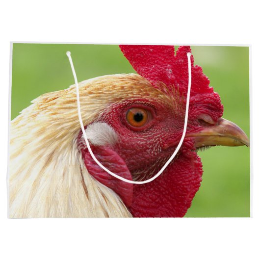 rooster, kip, dier, vogel, design, boerderij, groot cadeauzakje (Achterkant)