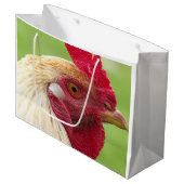rooster, kip, dier, vogel, design, boerderij, groot cadeauzakje (Voorkant Gekanteld)