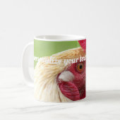 rooster, kip, dier, vogel, design, boerderij, koffiemok (Voorkant links)