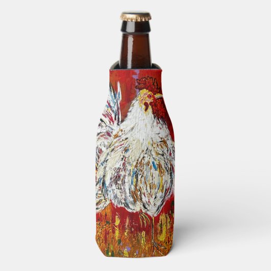 Rooster Kip Fles Koeler (Fles Voorkant)