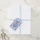 Rooster Kippen Boys Happy Birthday Cadeaulabel (Met Touw)