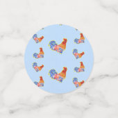 Rooster Kippen Boys Happy Birthday Confetti (Kleine voorkant)