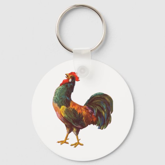 Rooster Kitchen Crate Art Sleutelhanger (Voorkant)