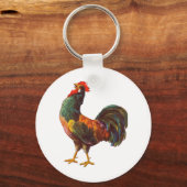 Rooster Kitchen Crate Art Sleutelhanger (Voorkant)