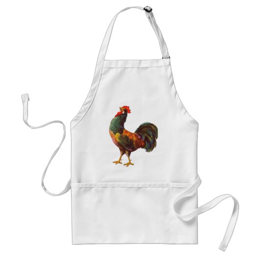 Rooster  Kitchen Crate Art Standaard Schort (Voorkant)