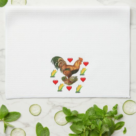 Rooster Kitchen Hand Towel Theedoek (Gevouwen)