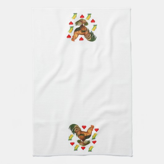 Rooster Kitchen Hand Towel Theedoek (Verticaal)