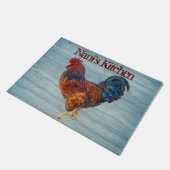 Rooster Kitchen personaliseren Naam toevoegen Kleu Deurmat (Schuin)