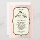  Rooster Kitchen Shower-uitnodigingen Kaart (Voorkant / Achterkant)