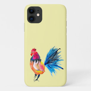 Rooster kleurige waterverf illustratie Case-Mate iPhone case