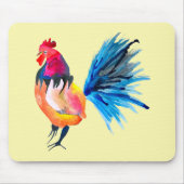 Rooster kleurige waterverf illustratie muismat (Voorkant)
