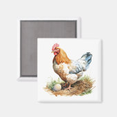 Rooster Koelkast Magnet (Voorkant / Achterkant)