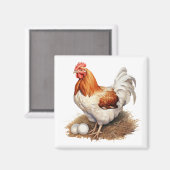 Rooster Koelkast Magnet (Voorkant / Achterkant)