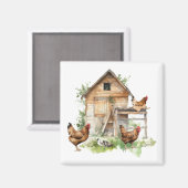 Rooster Koelkast Magnet (Voorkant / Achterkant)