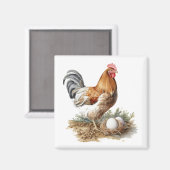 Rooster Koelkast Magnet (Voorkant / Achterkant)