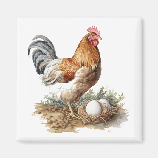 Rooster Koelkast Magnet (Voorkant)
