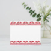 Rooster kruissteek briefkaart (Staand voorkant)