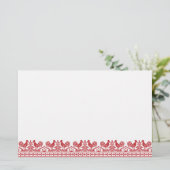 Rooster kruissteek briefpapier (Staand voorkant)