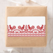 Rooster kruissteek etiket (Insitu)