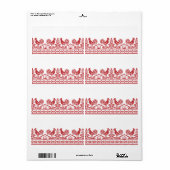 Rooster kruissteek etiket (Full Sheet)