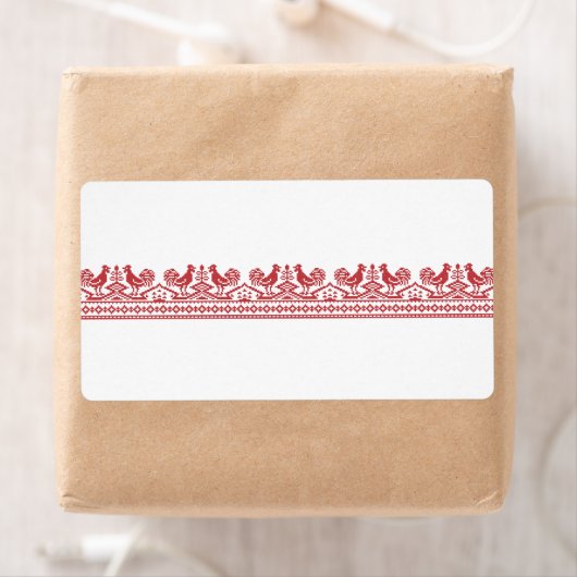 Rooster kruissteek etiket (Insitu)