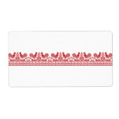 Rooster kruissteek etiket (Voorkant)